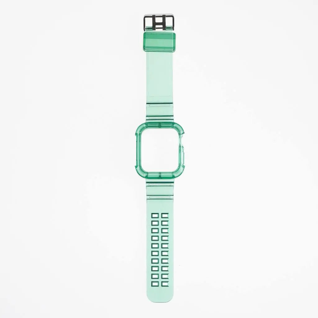 Pulsera Generico con bumper claro y verde de 44 mm, diseño moderno y protector.