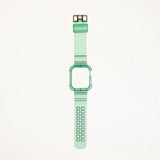 pulsera con bumper verde para Apple Watch 45 mm, resistente y moderna