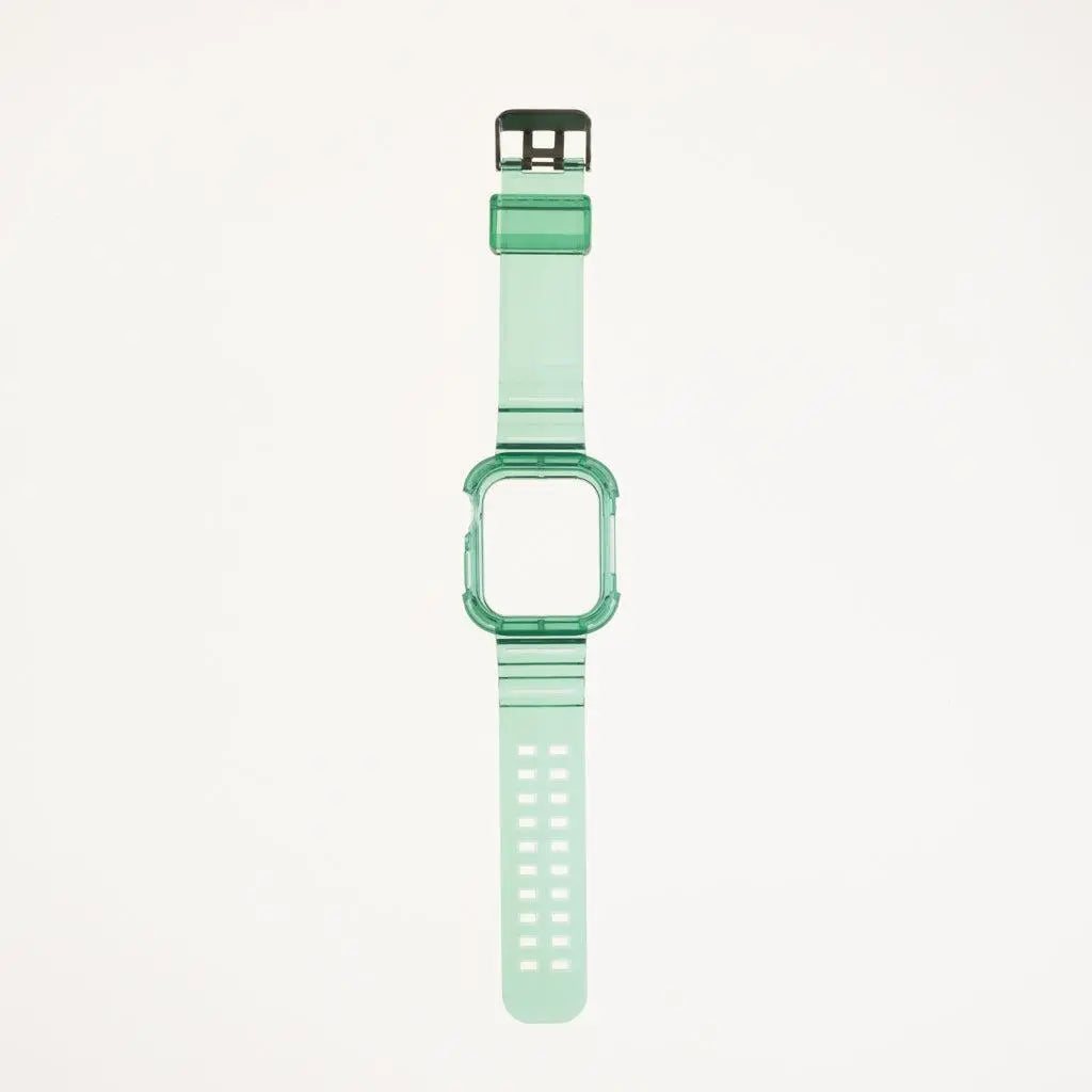 Accesorio Generico Pulsera Con Bumper Rugged Apple Watch 45 Mm Color Verde  Shop name