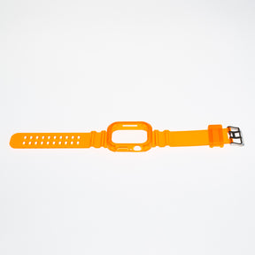 Accesorio generico pulsera con bumper rugged apple watch 45 mm color naranja