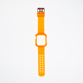 Accesorio generico pulsera con bumper rugged apple watch 45 mm color naranja