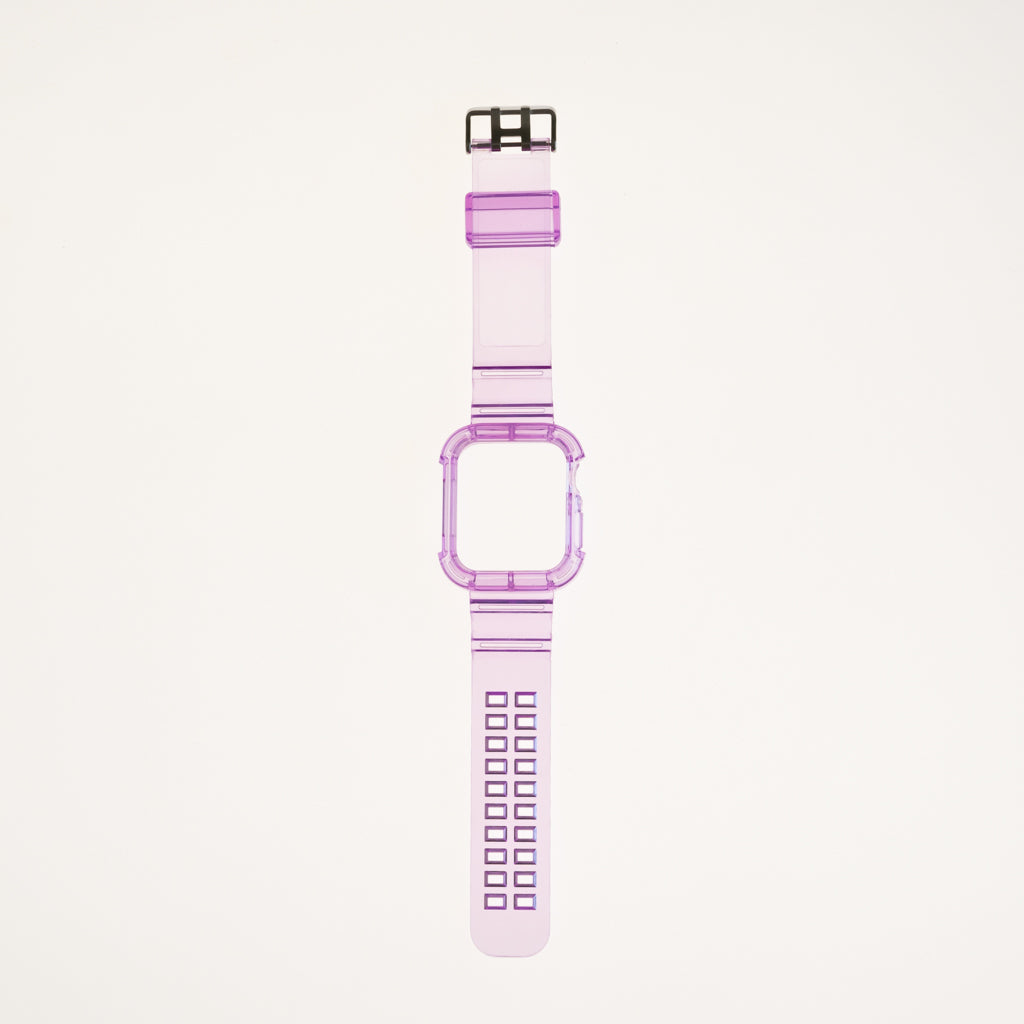 Accesorio generico pulsera con bumper rugged apple watch 45 mm color morado