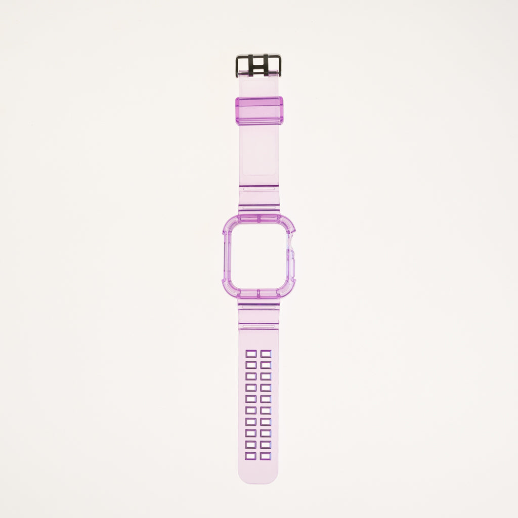 Accesorio Generico Pulsera Con Bumper Rugged Apple Watch 45 Mm Color Morado