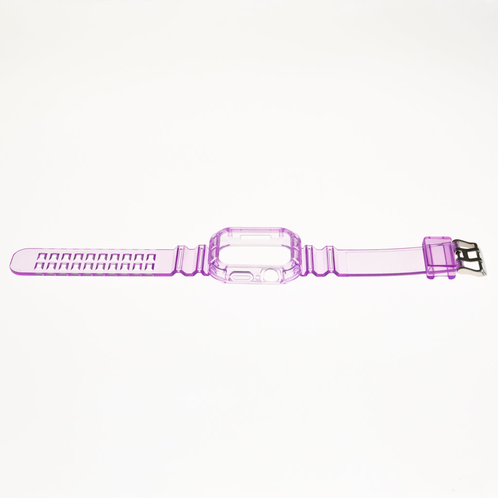 Accesorio Generico Pulsera Con Bumper Rugged Apple Watch 45 Mm Color Morado