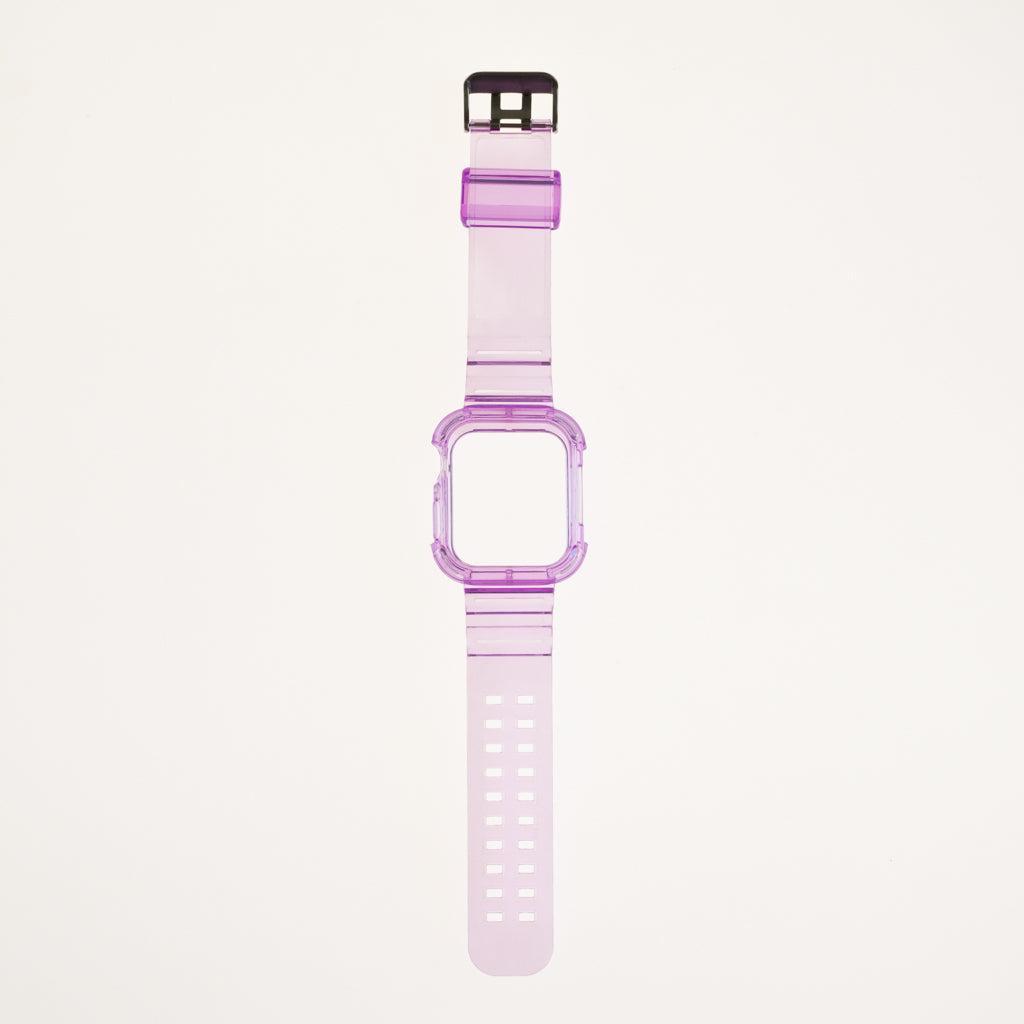 Accesorio Generico Pulsera Con Bumper Rugged Apple Watch 45 Mm Color Morado