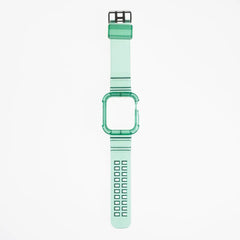 Pulsera verde con bumper rugged para Apple Watch 42 mm.