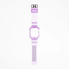 Accesorio pulsera morado resistente con bumper para Apple Watch 42 mm.