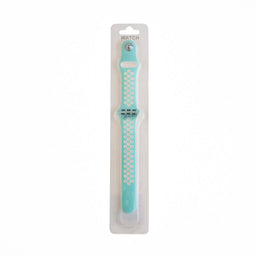 Accesorio El Rey Pulsera Tipo Nike Apple Watch 38 / 40 / 41 Mm Color Aqua / Blanco - MUNDO ACCESORIOS (B2C)