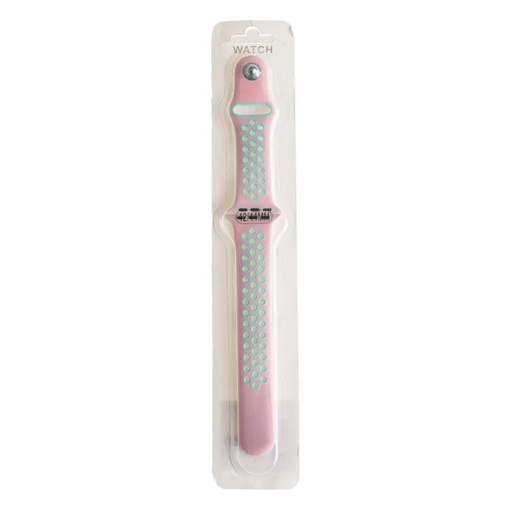 Accesorio El Rey Pulsera Tipo Nike para Apple Watch 38/40/41 mm, color rosado/aqua.