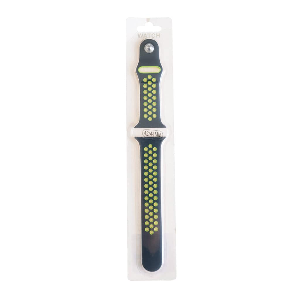 Accesorio el rey pulsera tipo nike apple watch 38 / 40 / 41 mm color verde neon / negro - MUNDO ACCESORIOS (B2C)