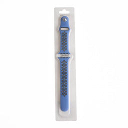 Accesorio El Rey Pulsera Tipo Nike Apple Watch 38 / 40 / 41 Mm Color Azul Indigo / Negro - MUNDO ACCESORIOS (B2C)