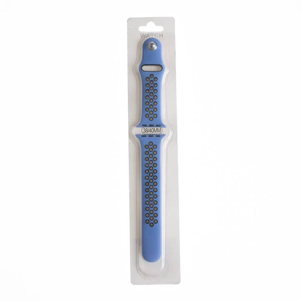 Accesorio El Rey pulsera azul índigo y negro para Apple Watch 38/40/41 mm, estilo Nike.