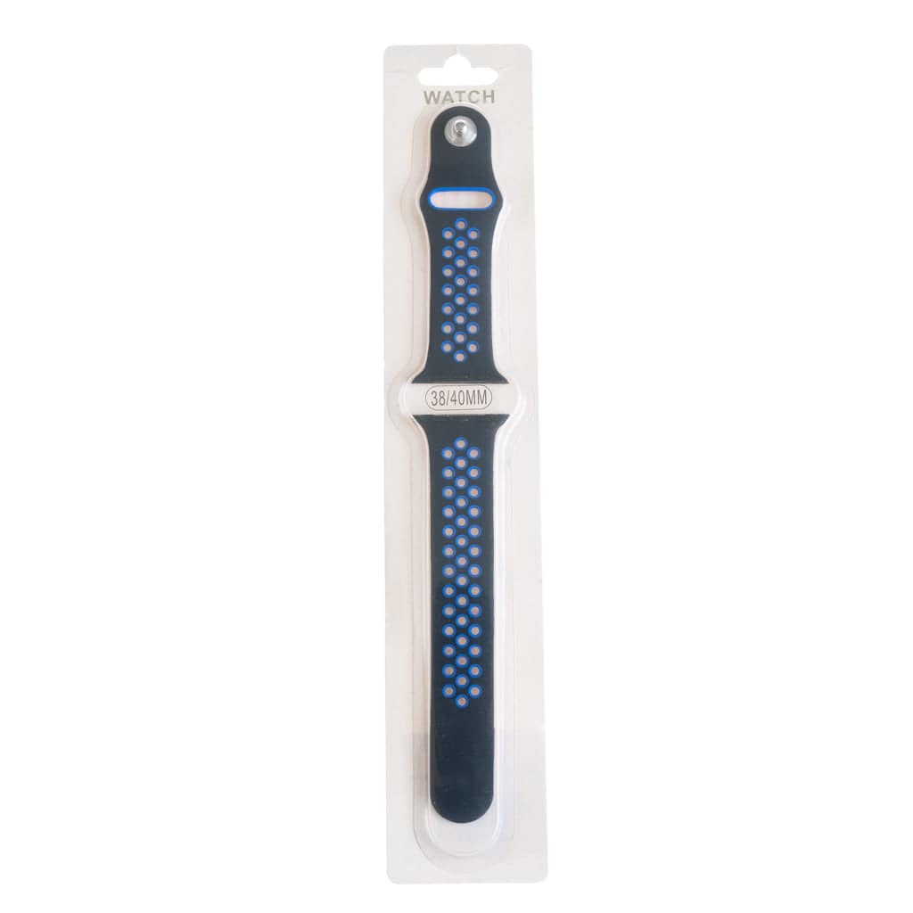 Accesorio el rey pulsera tipo nike apple watch 38 / 40 / 41 mm color azul capri / negro - MUNDO ACCESORIOS (B2C)