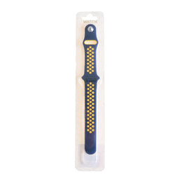 Accesorio El Rey Pulsera Tipo Nike Apple Watch 38 / 40 / 41 Mm Color Amarillo / Azul Marino - MUNDO ACCESORIOS (B2C)