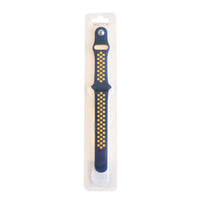 Thumbnail for Accesorio El Rey Pulsera Tipo Nike Apple Watch 38 / 40 / 41 Mm Color Amarillo / Azul Marino