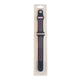 Accesorio El Rey pulsera tipo Nike negro y morado compatible 42mm, 44mm, 45mm.