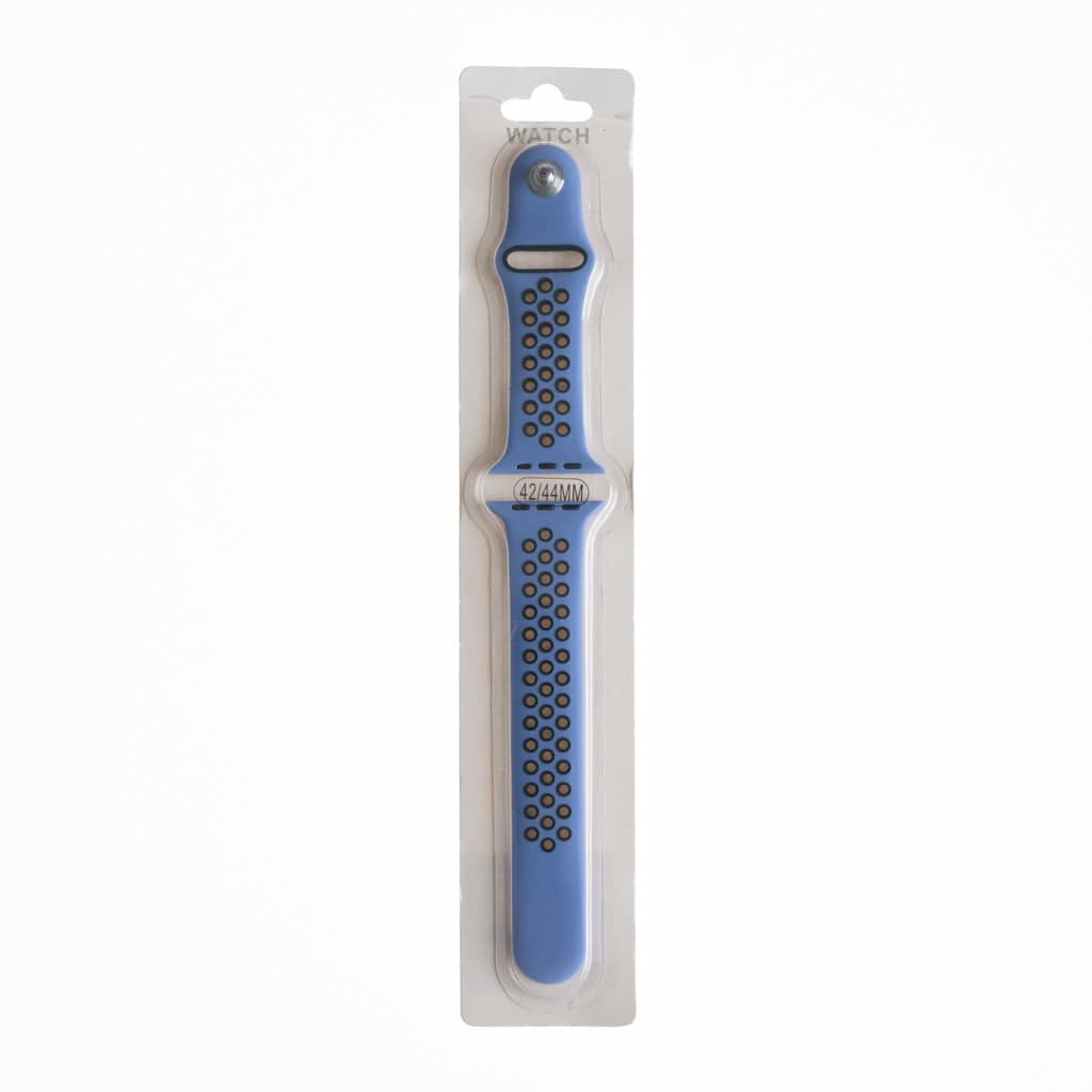 Accesorio el rey pulsera tipo nike apple watch 42 / 44 / 45 mm color azul indigo / negro - MUNDO ACCESORIOS (B2C)