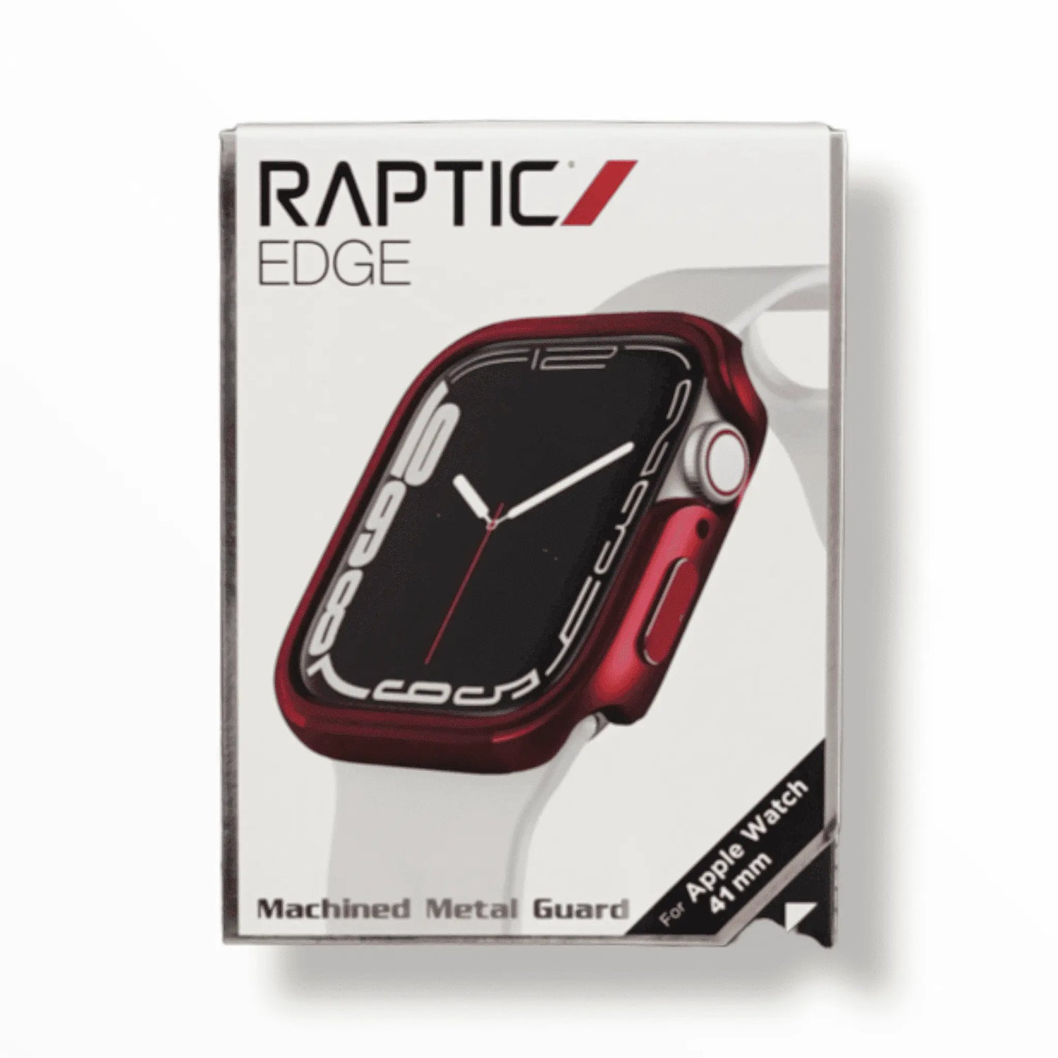 Estuche xdoria Raptic Edge rojo para Apple Watch 41 mm, protege y estiliza con ajuste perfecto.