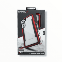 estuche proteccion xdoria raptic shield pro rojo para samsung s22 frente del empaque