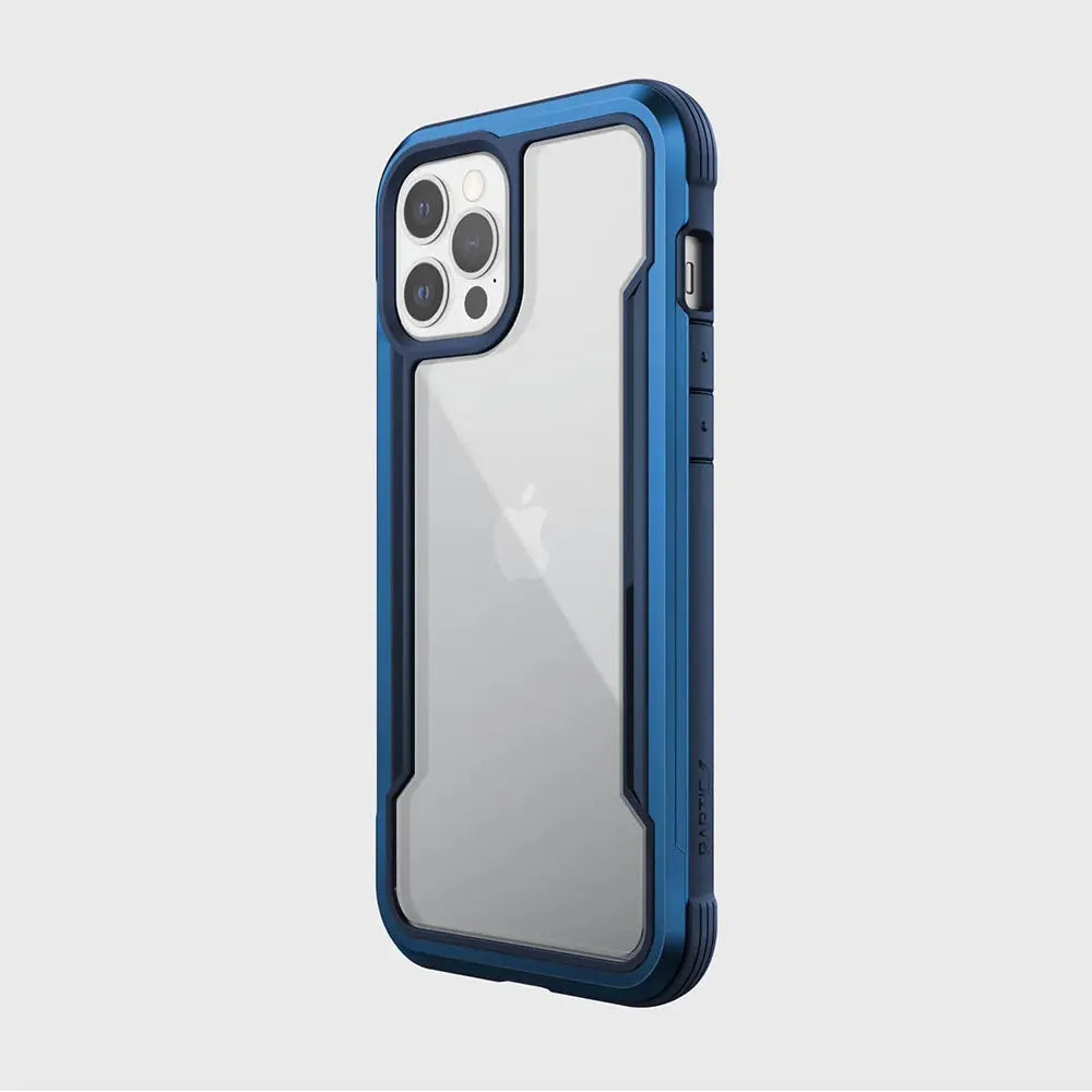 Estuche de protección Xdoria Raptic Shield azul para iPhone 12 Pro Max.