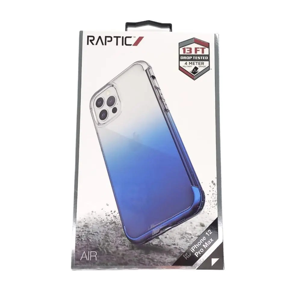 Estuche clásico Xdoria Raptic Air azul para Apple iPhone 12 Pro Max, protección superior y elegante diseño.