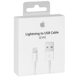 Cable apple lightning original de 2 metros con empaque retail