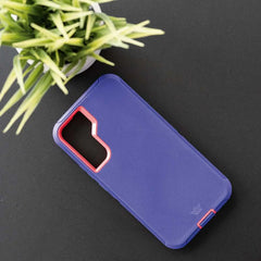 estuche proteccion el rey defender samsung s22 color morado / rosado  Shop name