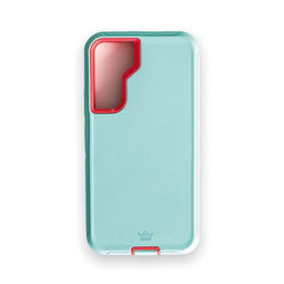 Estuches Proteccion El Rey Defender Samsung S22 Color Turquesa / Rosado - MUNDO ACCESORIOS (B2C)