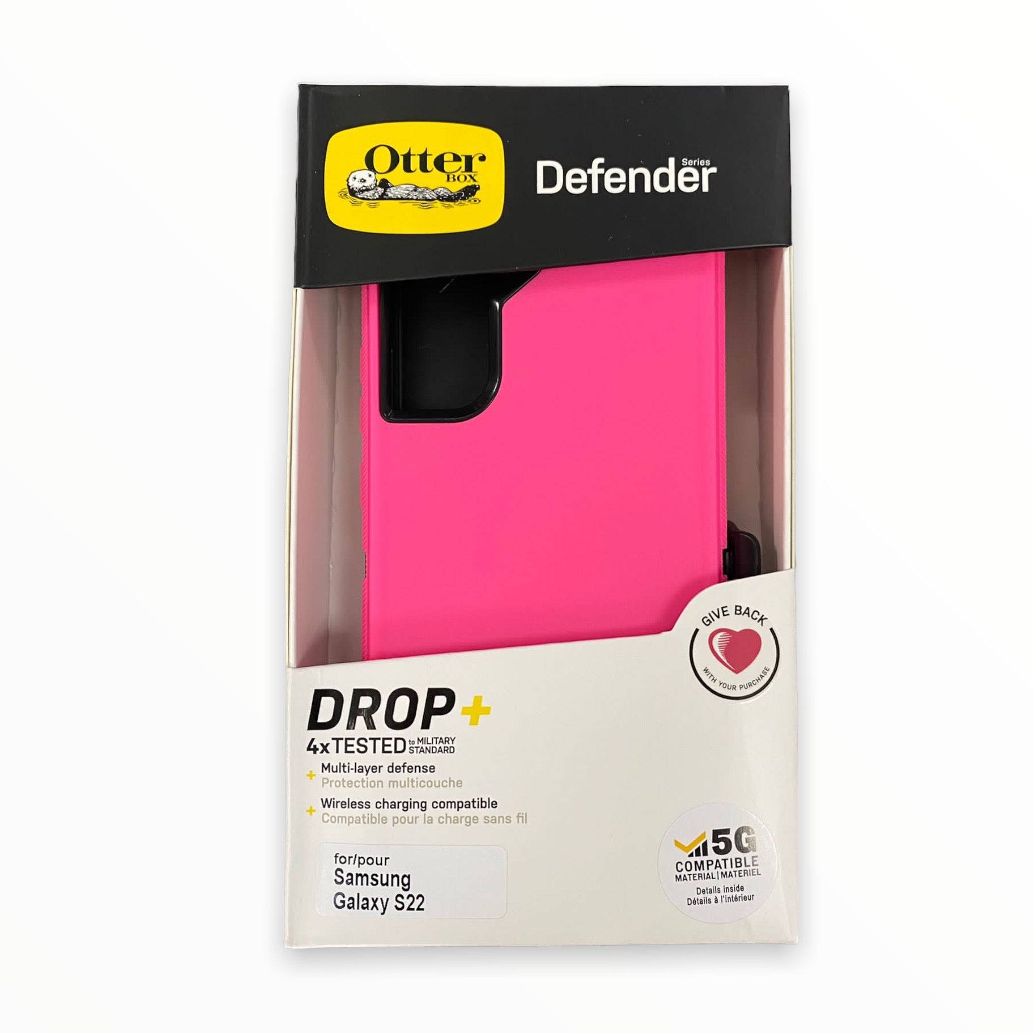 Estuches Proteccion Otterbox Defender Samsung S22 Color Rosado / Negro - MUNDO ACCESORIOS (B2C)