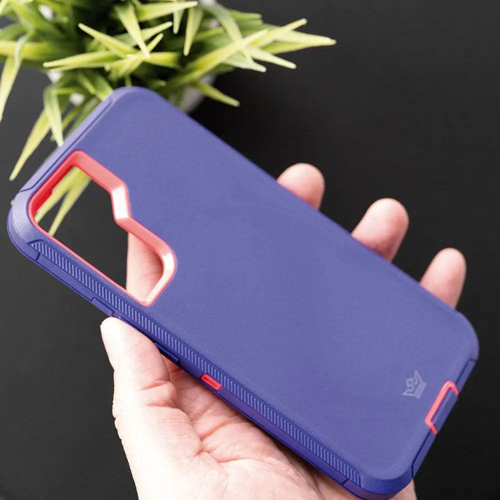 Estuche proteccion el rey defender samsung s22 plus color morado / rosado  Shop name