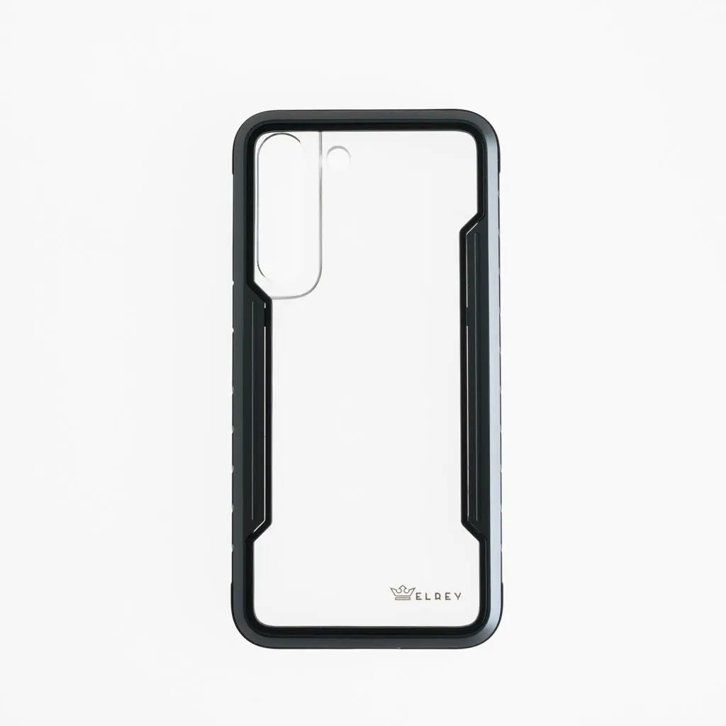 Estuche de protección El Rey Defense gris/negro para Samsung S22 Plus, diseño elegante y robusto.