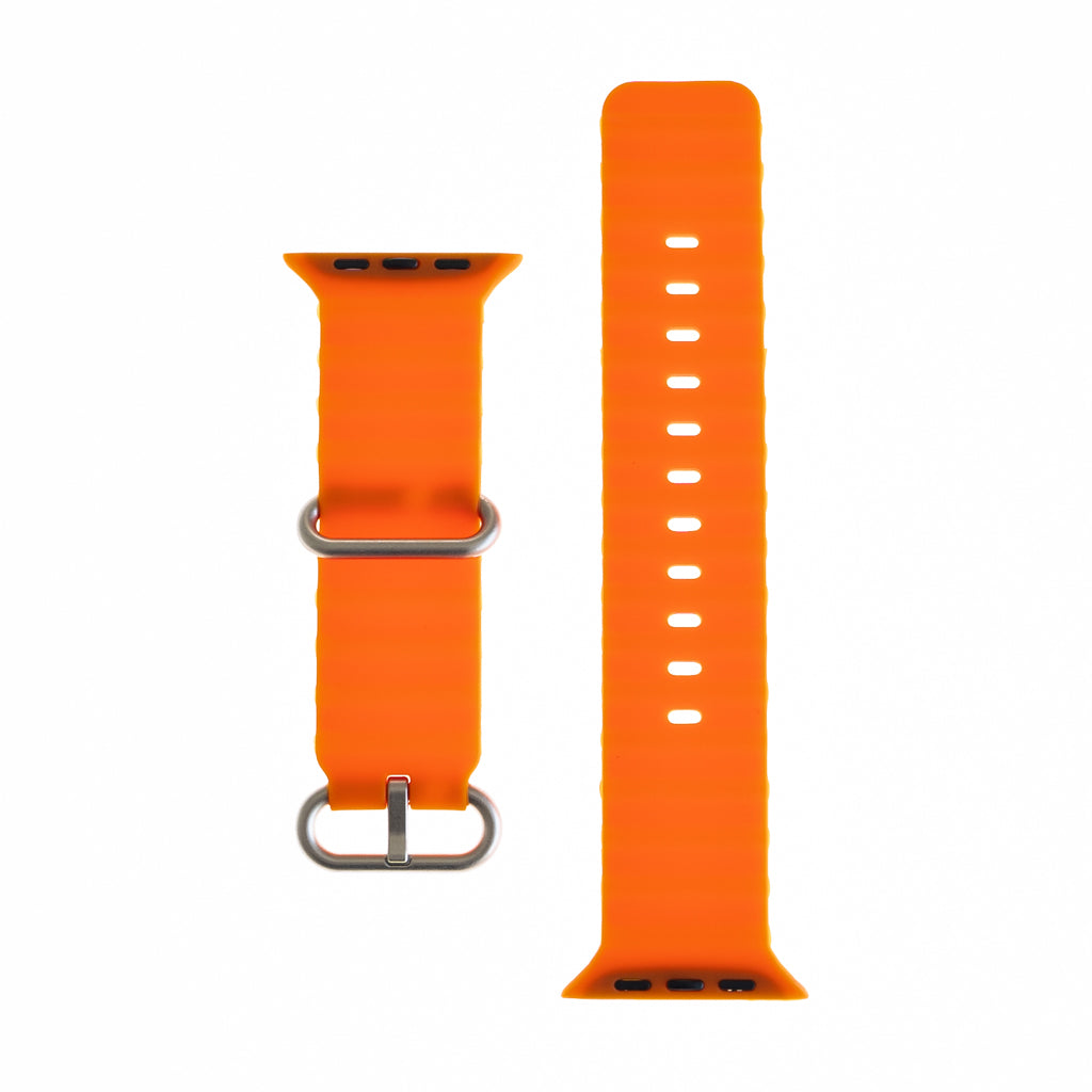 Accesorio El Rey Pulsera Silicon Ocean 38 / 40 / 41 Mm Naranja