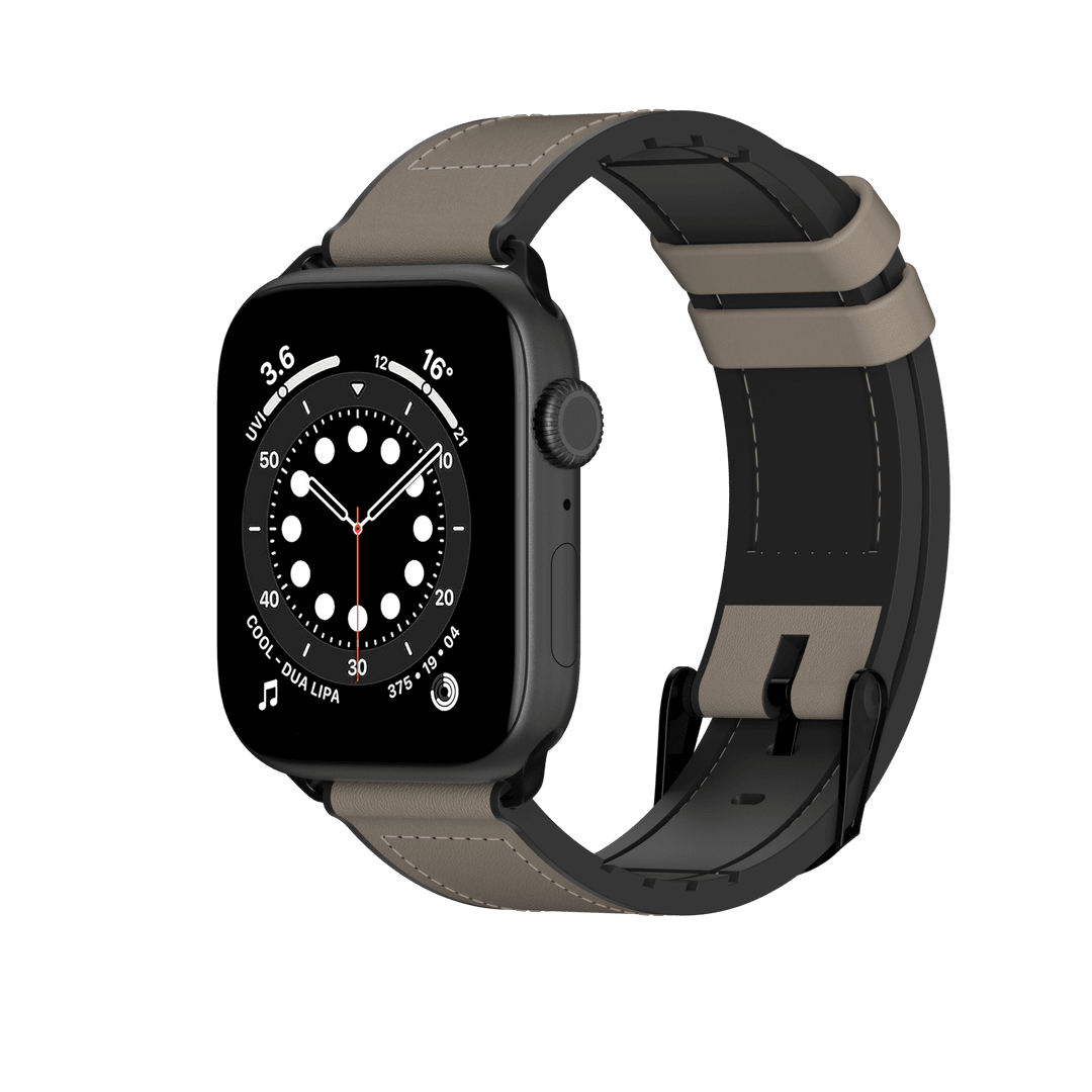 Accesorio switcheasy pulsera hybrid silicon cuero apple watch 38 / 40 / 41 mm color gris - MUNDO ACCESORIOS (B2C)