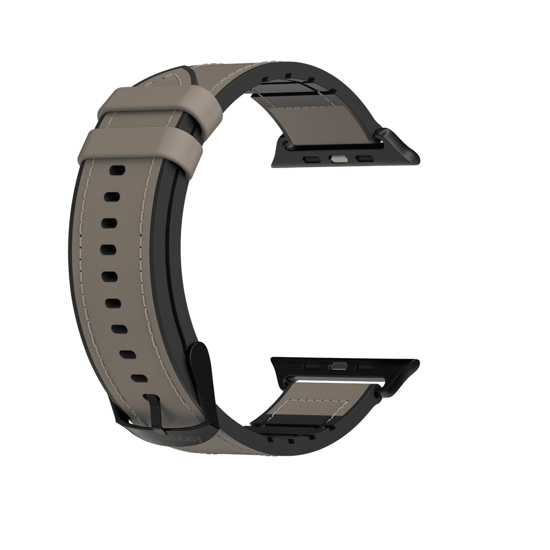 Accesorio switcheasy pulsera hybrid silicon cuero apple watch 38 / 40 / 41 mm color gris - MUNDO ACCESORIOS (B2C)