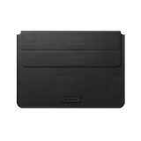 Estuche clásico Switcheasy Stand Easy de cuero negro para MacBook Pro 15 y 16 pulgadas.