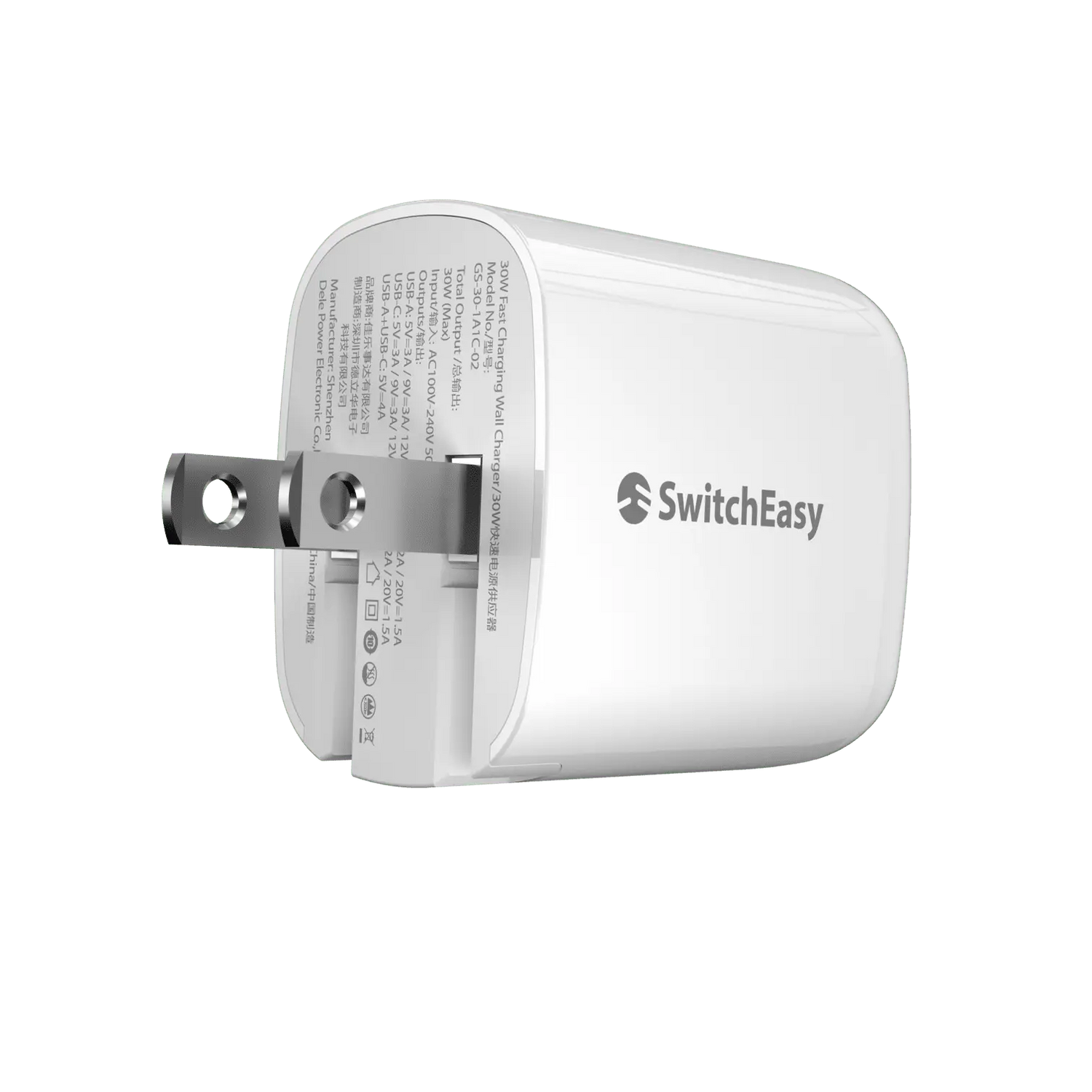 Cp switcheasy powerbuddy 30w fast charging wall charger 1usb a & 1usb c white  Shop name