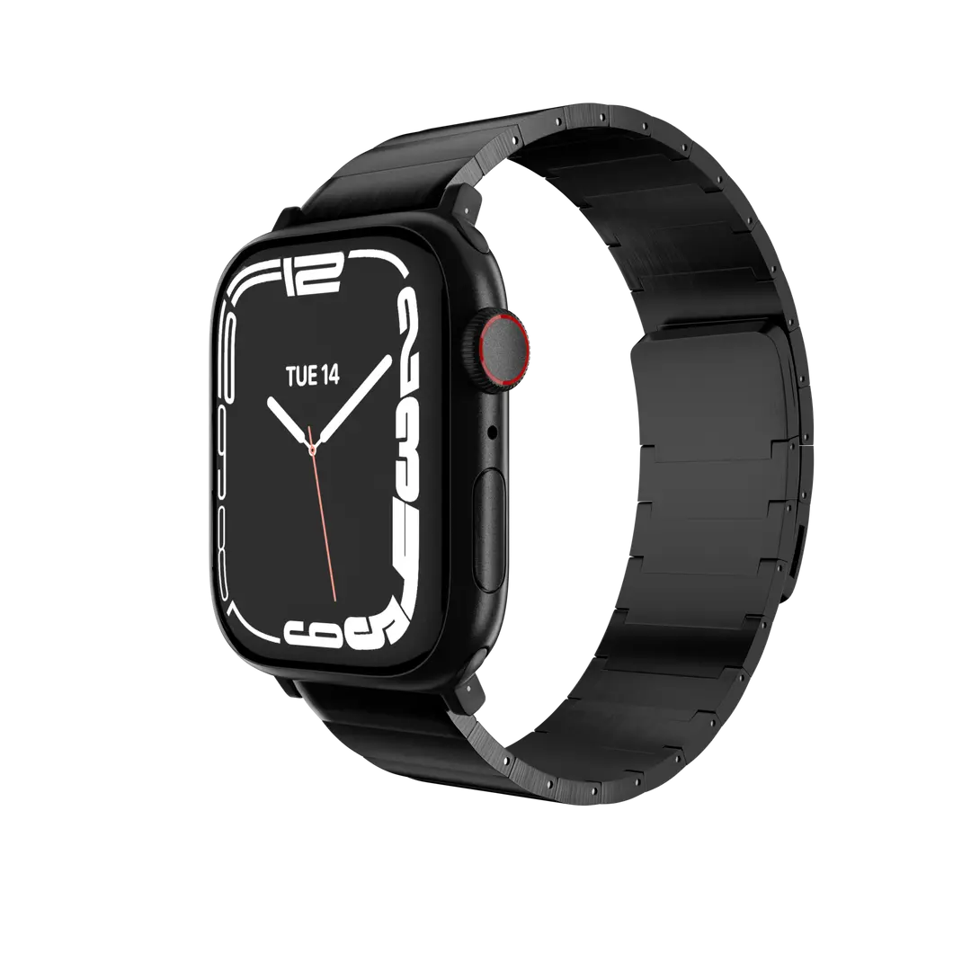 Accesorio Switcheasy pulsera maestro de acero inoxidable magnético para Apple Watch 38/40/41 mm en negro.