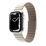 Switcheasy Pulsera Magnética de Silicona para Apple Watch 42/44/45 mm en color Starlight.