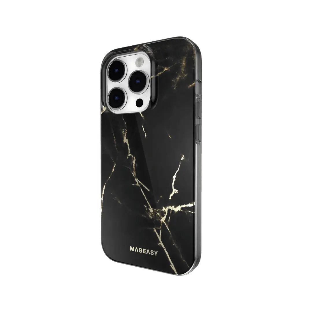 Estuche clasico switcheasy marble apple iphone 14 pro color negro  Shop name