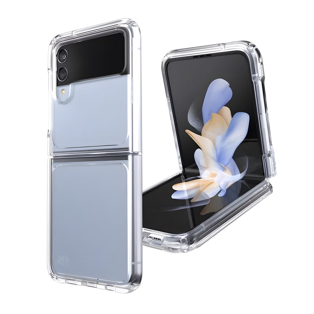 Estuche proteccion el rey hard case samsung flip 4 color transparente