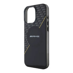 Estuche amg skin iphone 16 pro max amg hc magsafe double layer transparent rhombs black/yellow color negro  Shop name