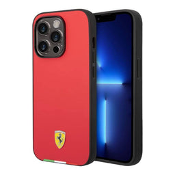 Estuche ferrari hard case iphone 14 pro max ferrari italian flag color rojo - MUNDO ACCESORIOS (B2C)