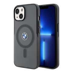 Estuche bmw skin iphone 15 pc/tpu black hard case magsafe signature iml frosted color negro  Shop name