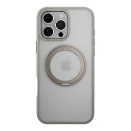 Estuche mageasy skin iphone 16 pro max magstand 360 m rotating ring protective case for 2024 iphone 3 lenses large titanium color gris - MUNDO ACCESORIOS