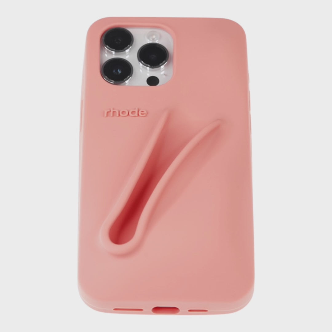 Estuche elegante Rhode Glamour para iPhone 14 Pro Max en color durazno